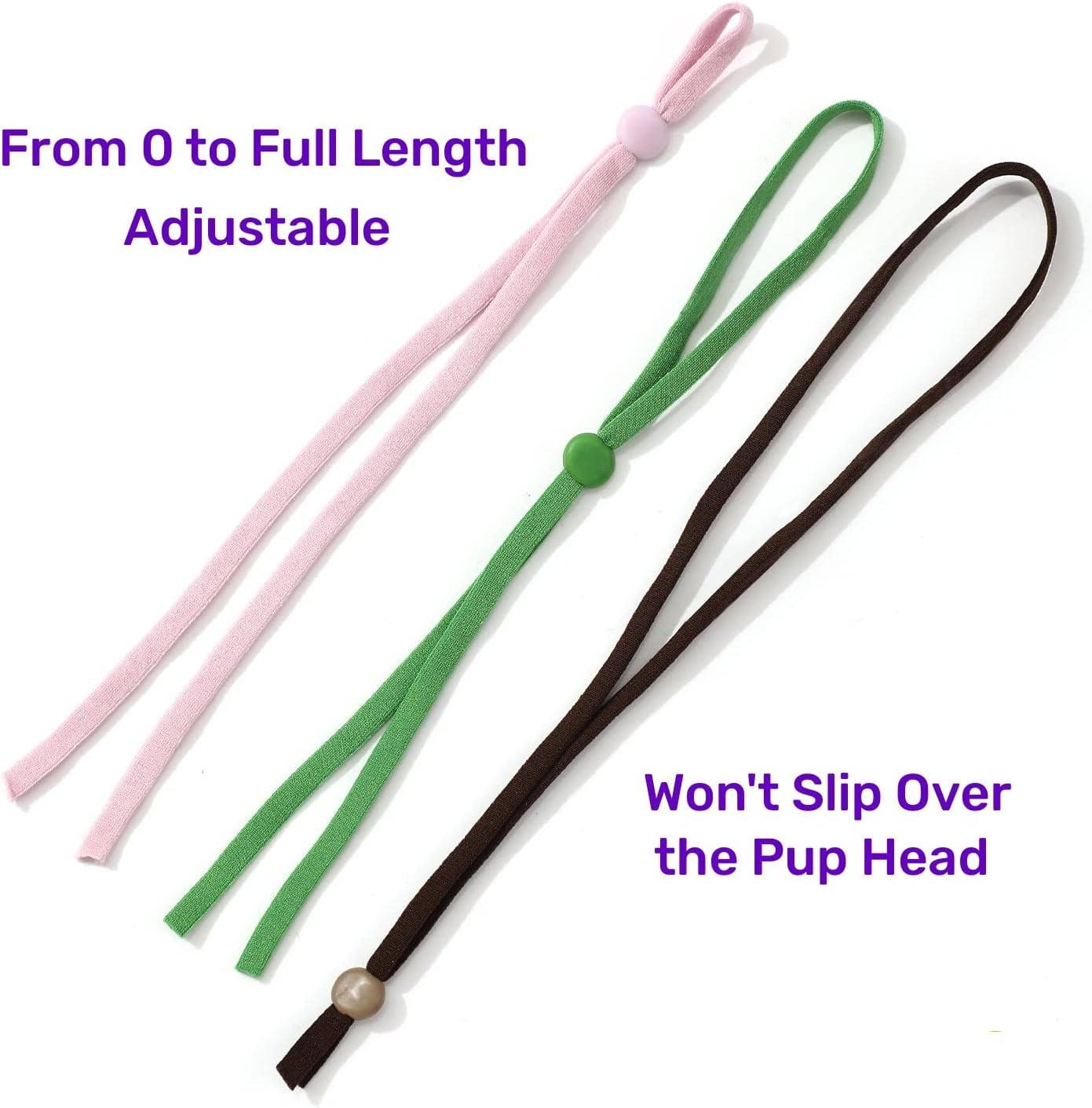 Stretchy Puppy Collars for Litter, 75Pcs Assorted Adjustable Identification Loop