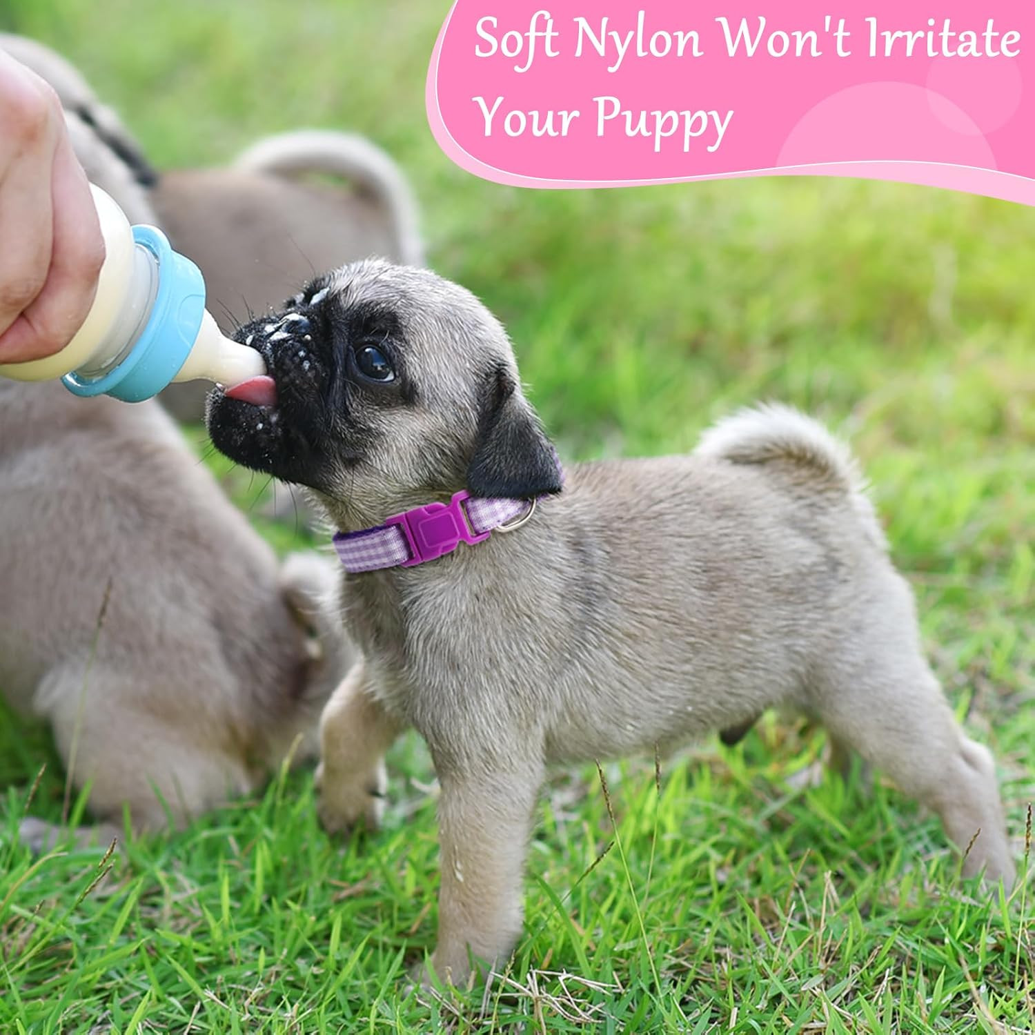 14Pcs Puppy Collars for Litter Adjustable Whelping Puppy Collars Soft Nylon Id C