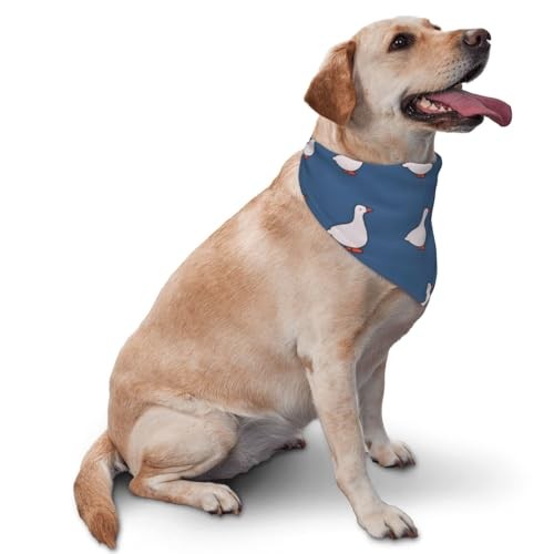 Silly Goose on the Loose Triangle Dog Bandana,Summer Bandana Funny Dark blue