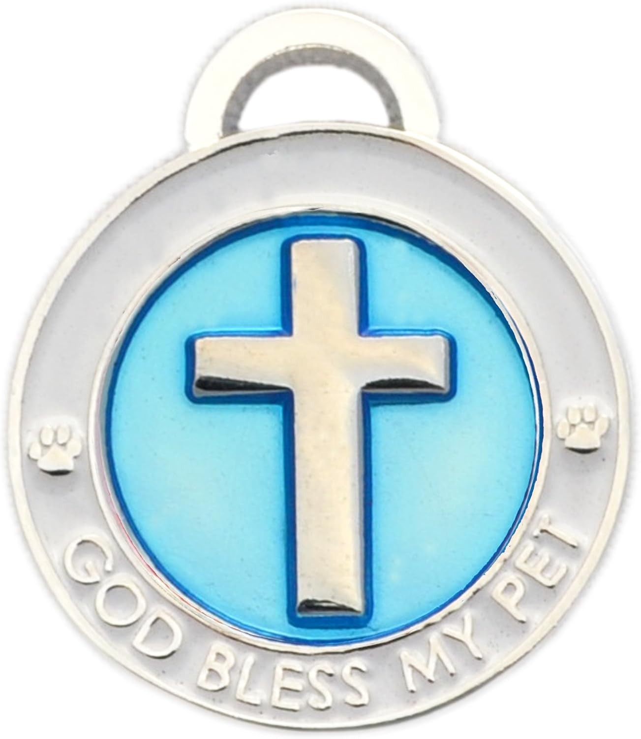 Pet Collar Charm, Cross, Small, Blue Blue,Pink