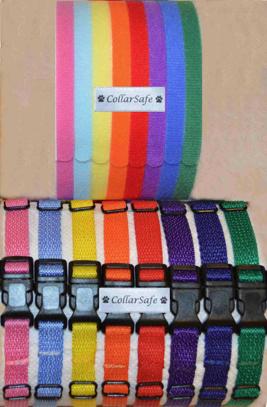 CollarSafe PUPPY ID SET – Nylon Snap Collars & Litter Bands made w/ VELCRO®brand