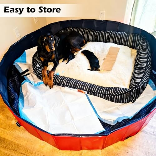 Dog Whelping Box,Dog Whelping Box Pool,Whelping Box for 47″ Dia.x12″ H Red