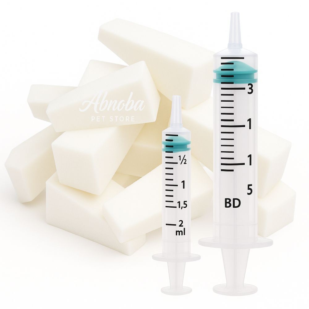 Nursing Sponge Kit Wedges & Feeding Syringes Puppy & Kitten Whelping Life Saver