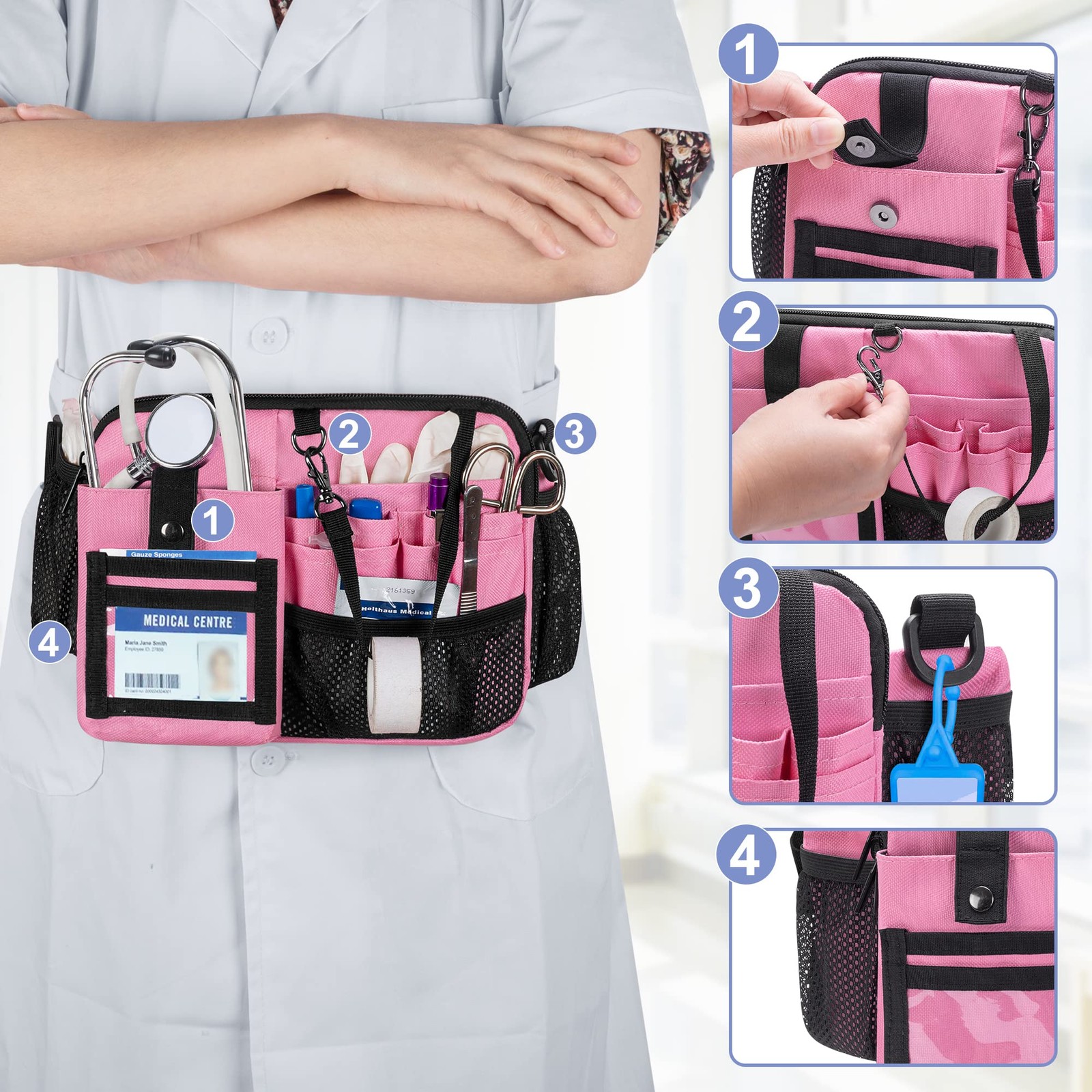 Nurse Fanny Pack with Multi-Compartment, Nurse Tool Belt Utility Nurse Waist …