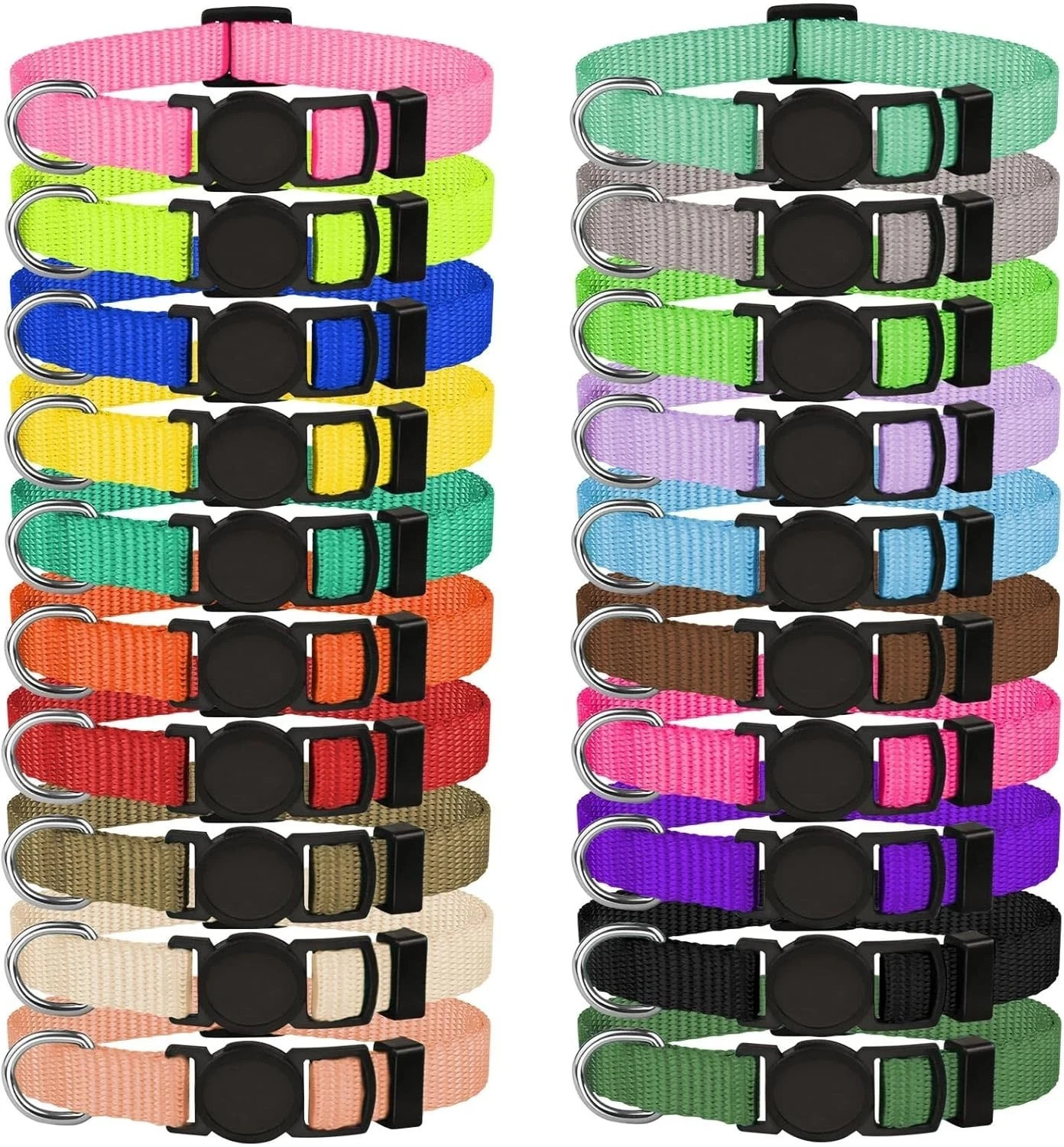 20 Pack Puppy ID Collar Identification Adjustable Breakaway Whelping Collars