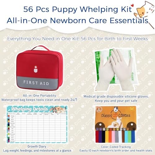 Puppy Whelping Kit for Newborn Puppies Birth Supplies Digital Thermometer