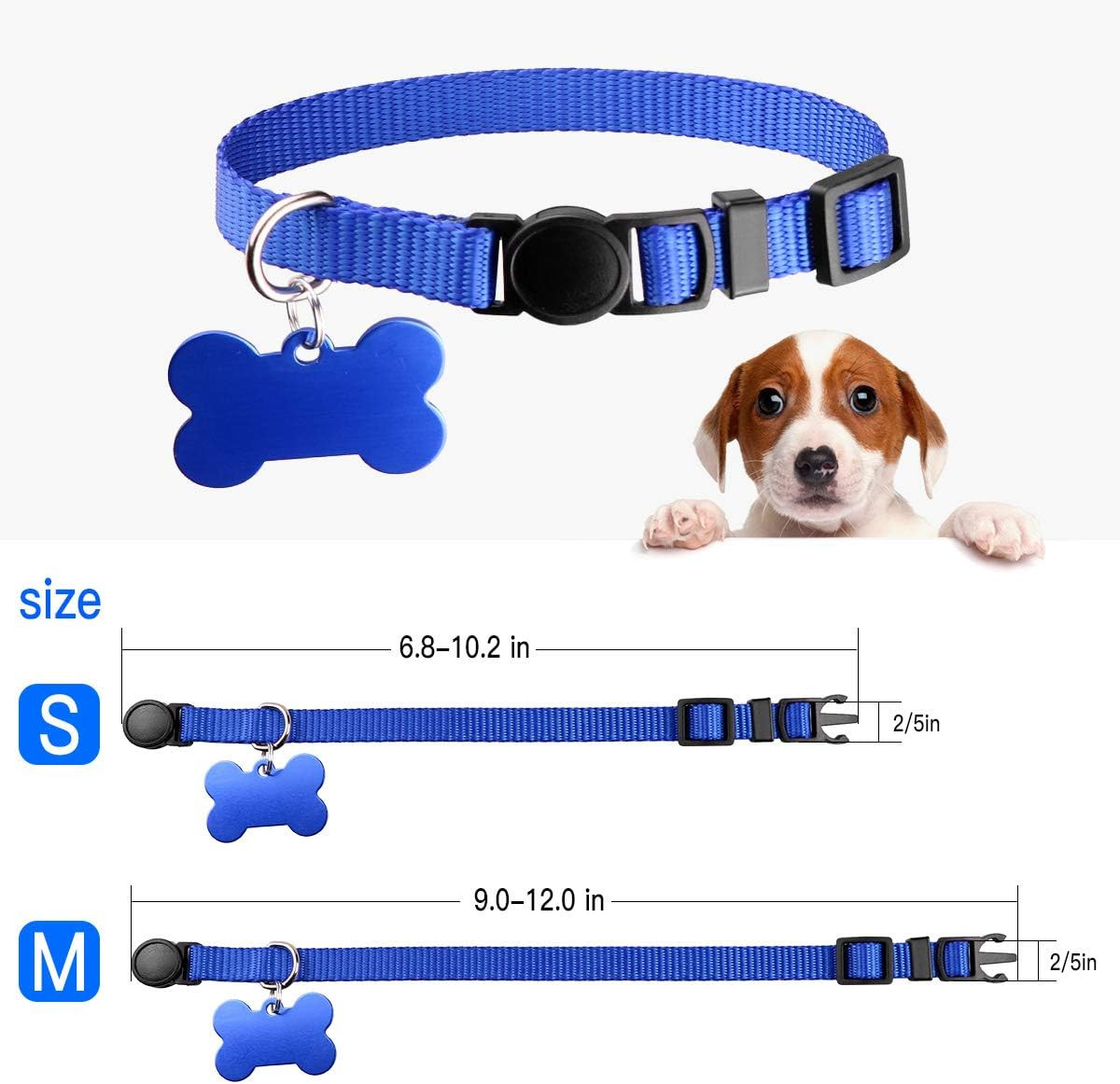 Upgraded Puppy Collars for Litter Puppy ID Collars Whelping Supplies Soft Nylon