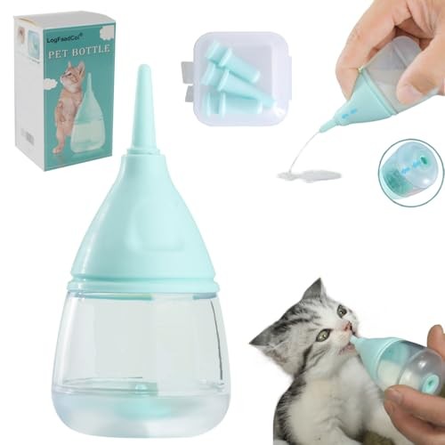 Kitten Bottles for Nursing,Puppy Bottles for Nursing 4 Count (Pack of 1) Blue