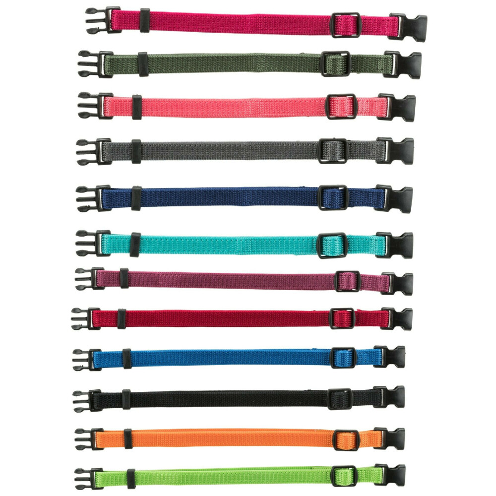 S-M Trixie Puppy Whelping Collars 17-25 cm/10 mm Quick Release Buckle 6 / 12 Pk