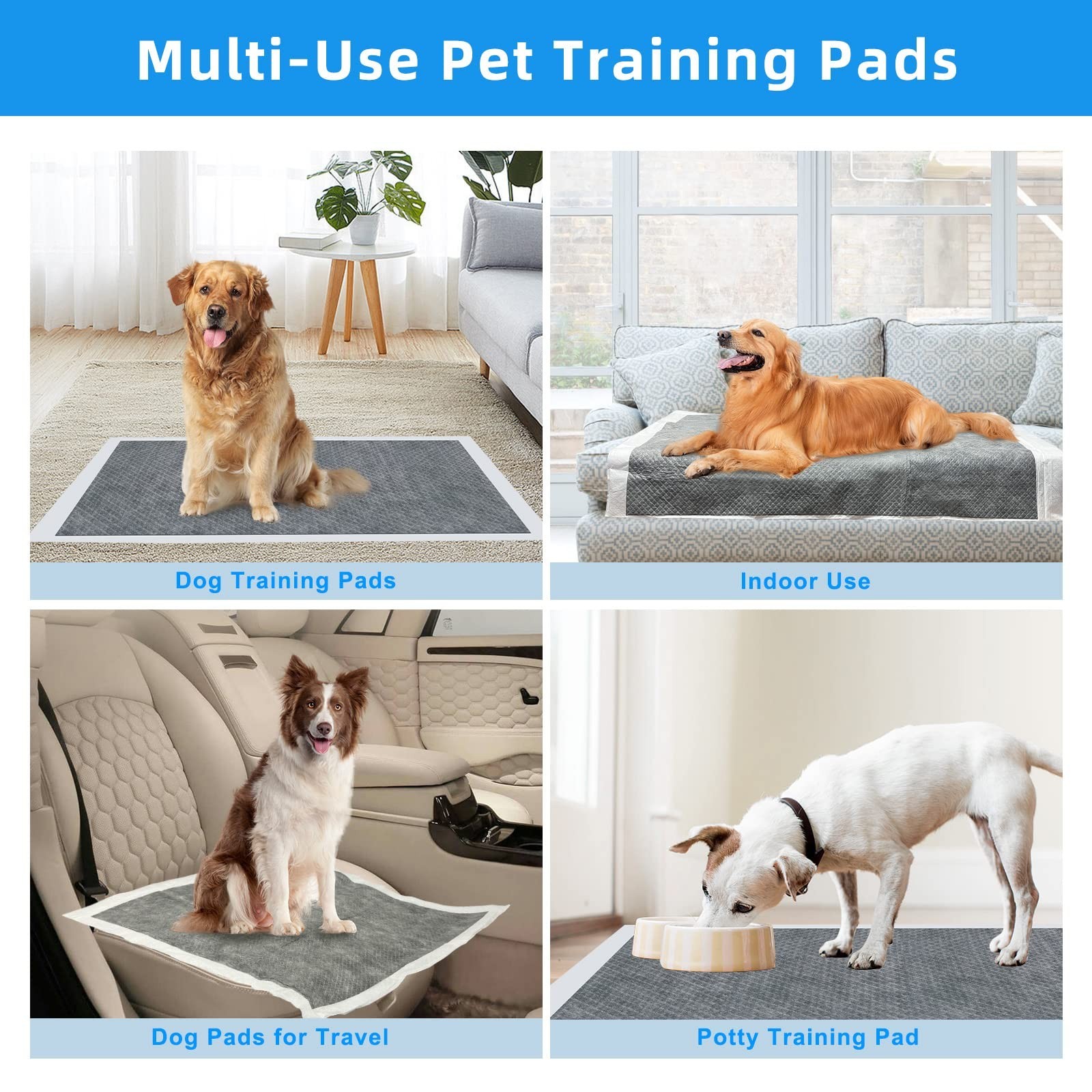 60pcs Charcoal Puppy Pads – Extra Large 24″ x 36″ Carbon Odor Control, 6-Laye…