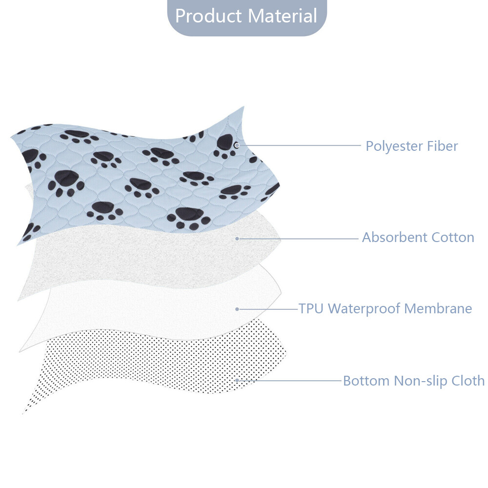 Washable Pet Pads Reusable Puppy Pee Wee Training Pads Scratch-Proof Non-Slip