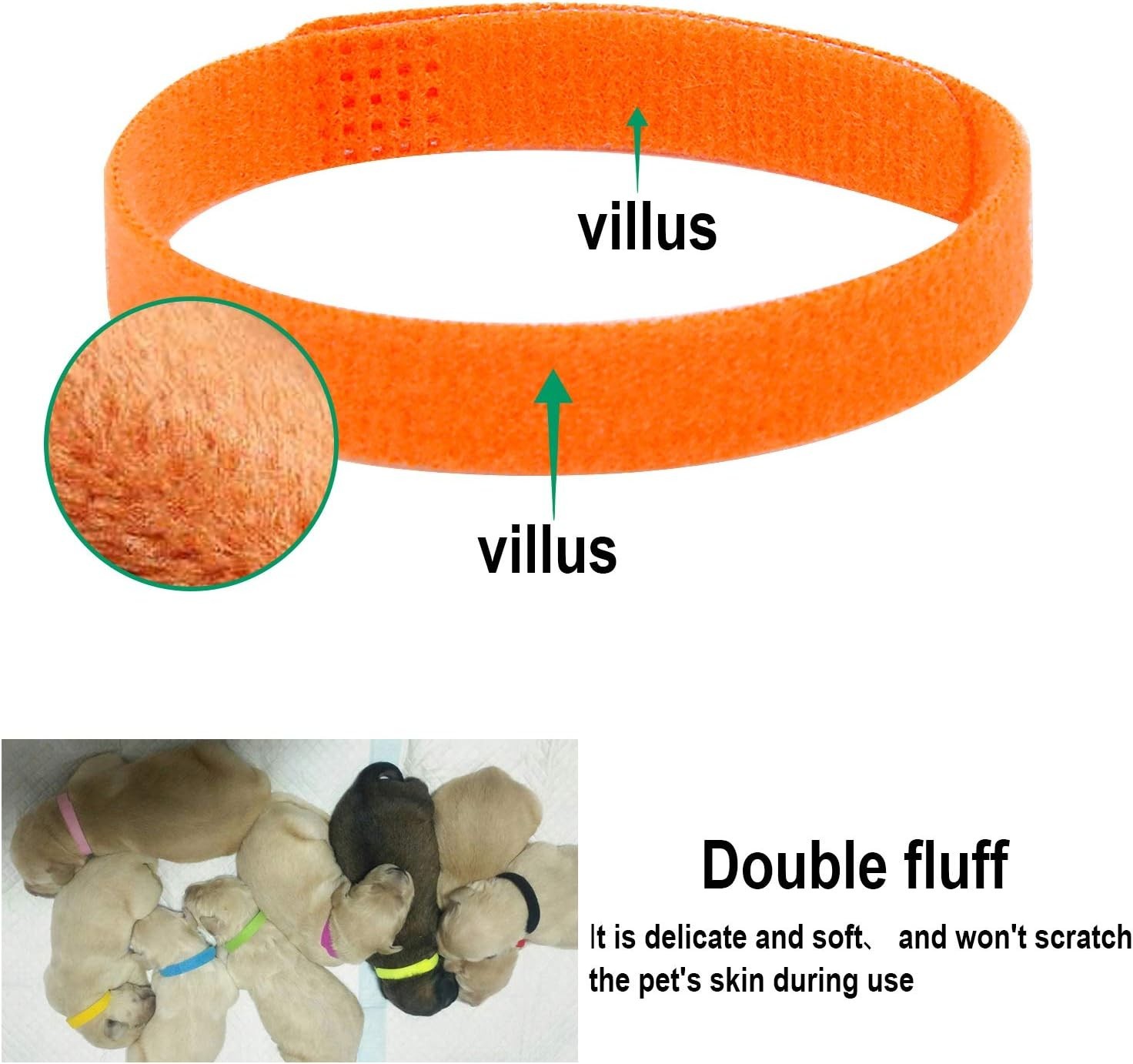 Comfortable Double-Sided Whelping Collars – 15 Colors for Newborn Dogs & Cats
