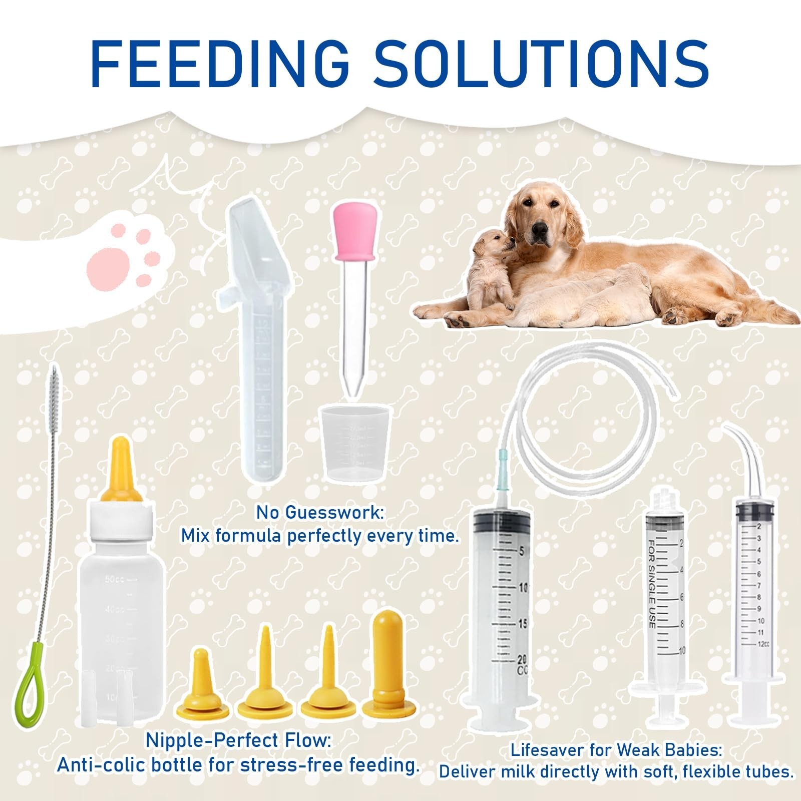 Whelping Kit for Puppies & Kittens – Essential Supplies, Collars, Thermometer &