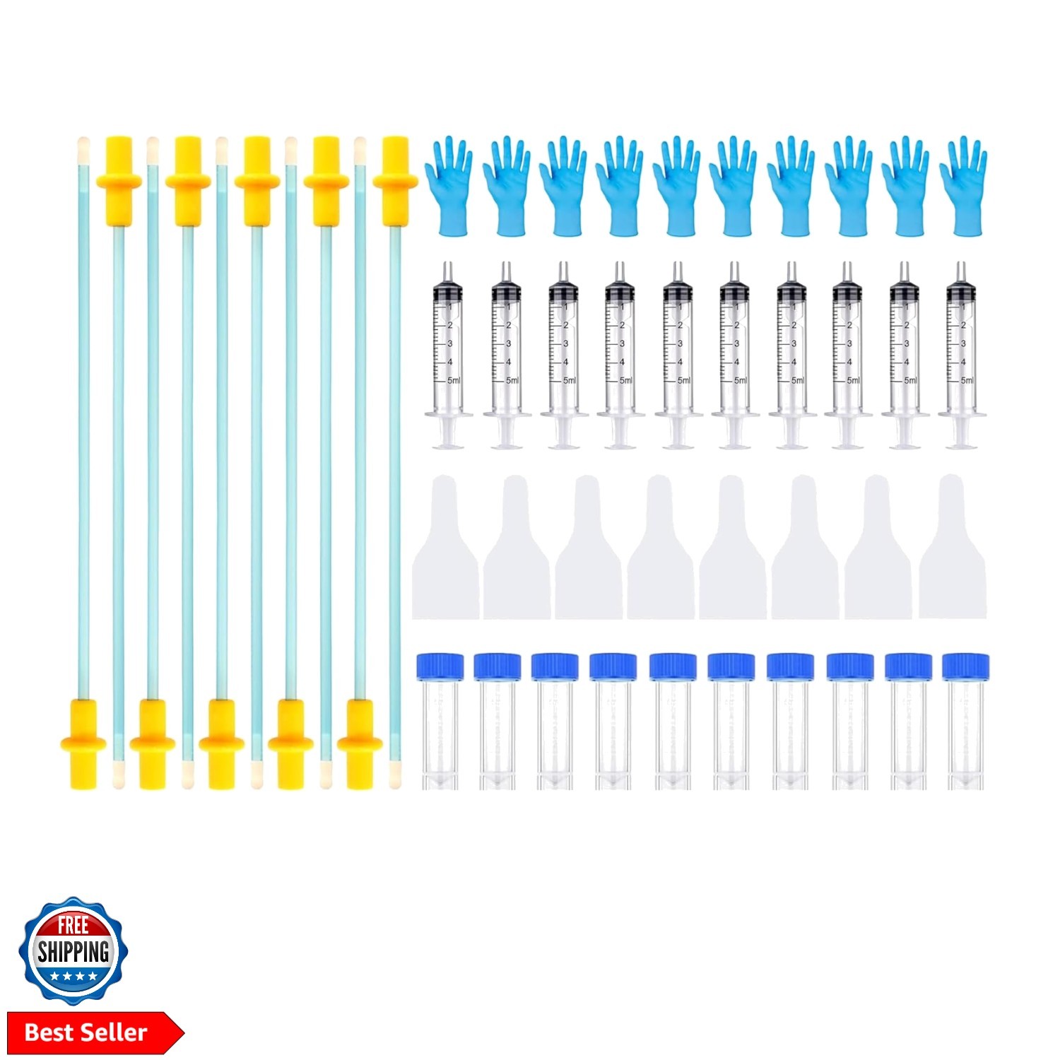 10 Set AI Artificial Insemination Dog Breeding Kit, Canine Breeding Kit, Disp…