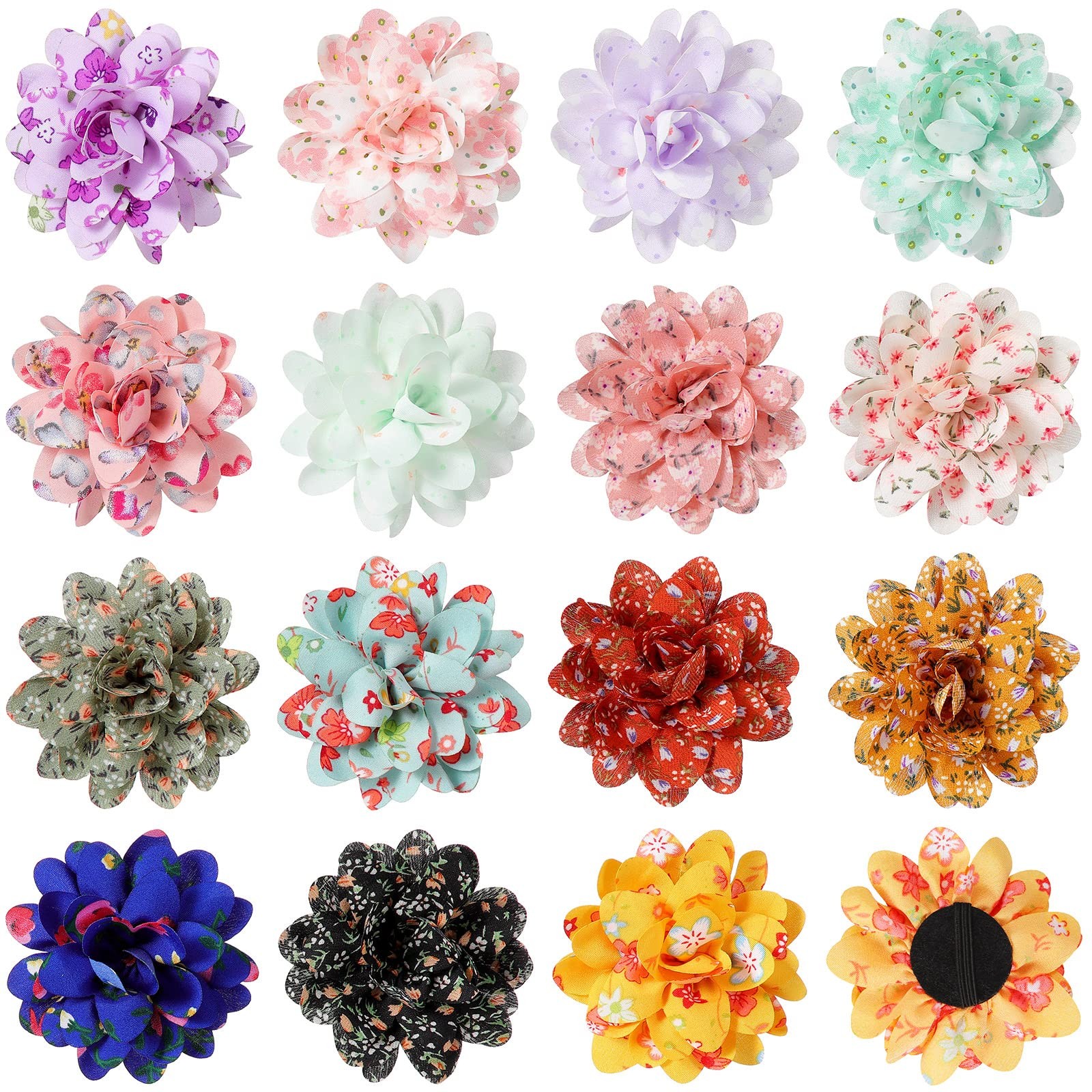 Xuniea 30 Pcs Flowers Dog Collar Pet Bow Ties Multi-color 7.5 cm,