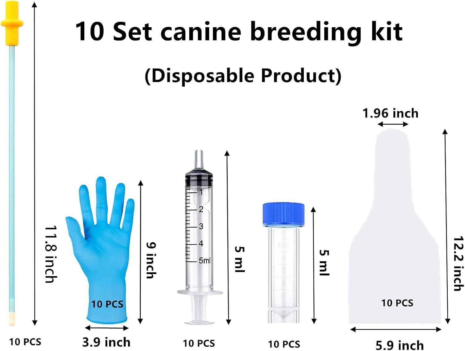 Dog Artificial Insemination Kit Canine Breeding Supplies for Medium Breeds