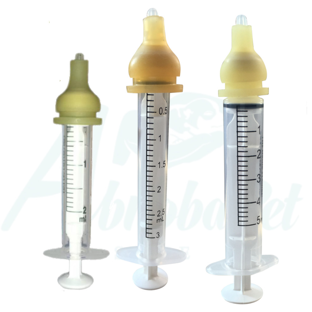 3 Pk Syringe Milk Nurser Pre-made Hole 2, 3, 5 ml Puppy Whelping Breeder Choice