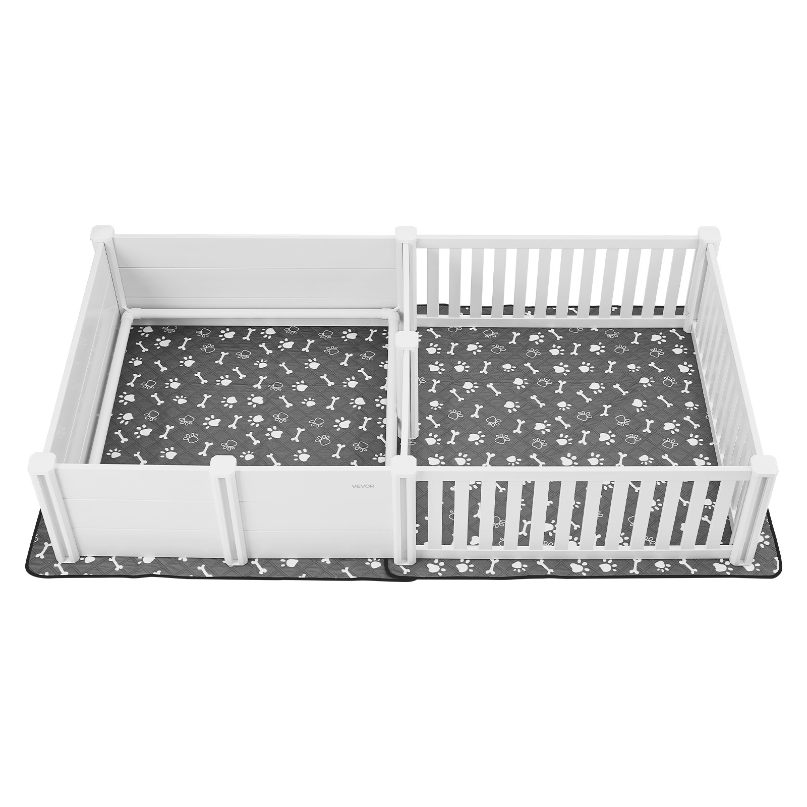 VEVOR Dog Whelping Box 93.3×48.4×18.1 in Height Adjustable for Extra Large Dogs
