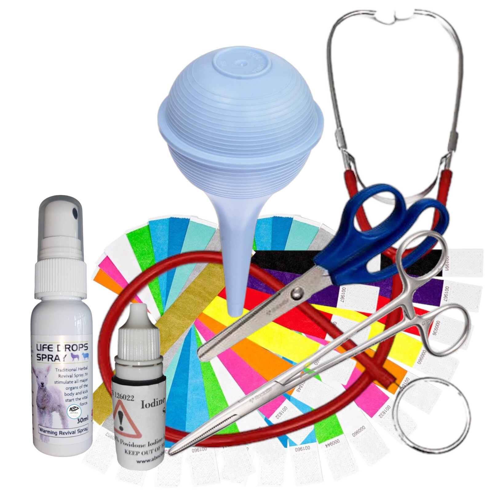 Whelping Kit Sterile Aspirator Forceps Cord Clamps Welping Pup Kitten Life Drops