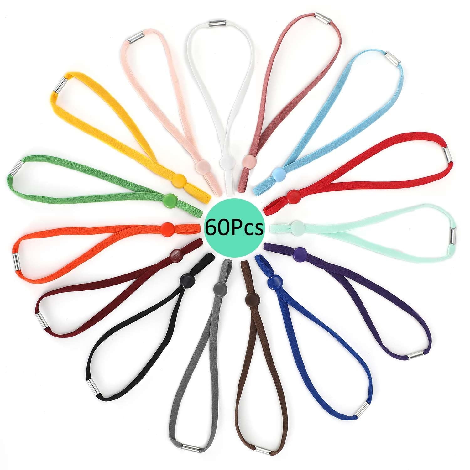 Stretchy Whelping Collars for Medium to Large Puppies, 15 Colors 60Pcs Assort…