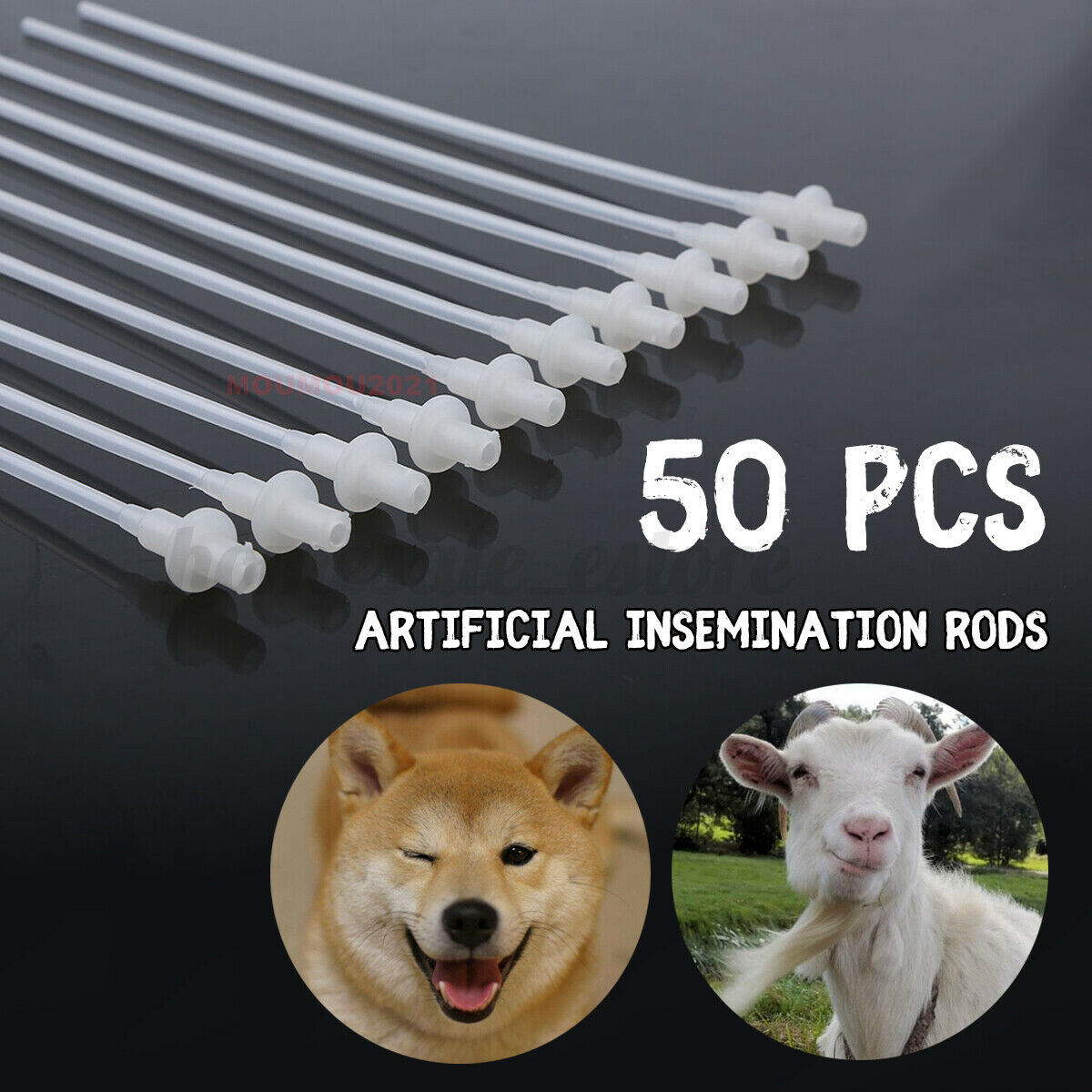 50PCS Artificial Insemination Rods Breeding Catheter Tube Dog Sheep Goat 10 Inch