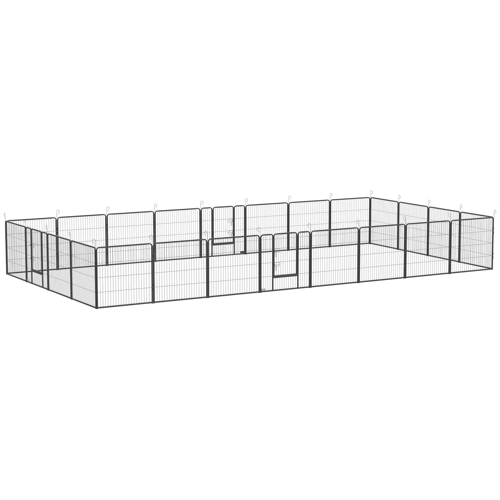24 Panel 32 Inch Dog Playpen for Small and Medium Dogs with Lockable Door