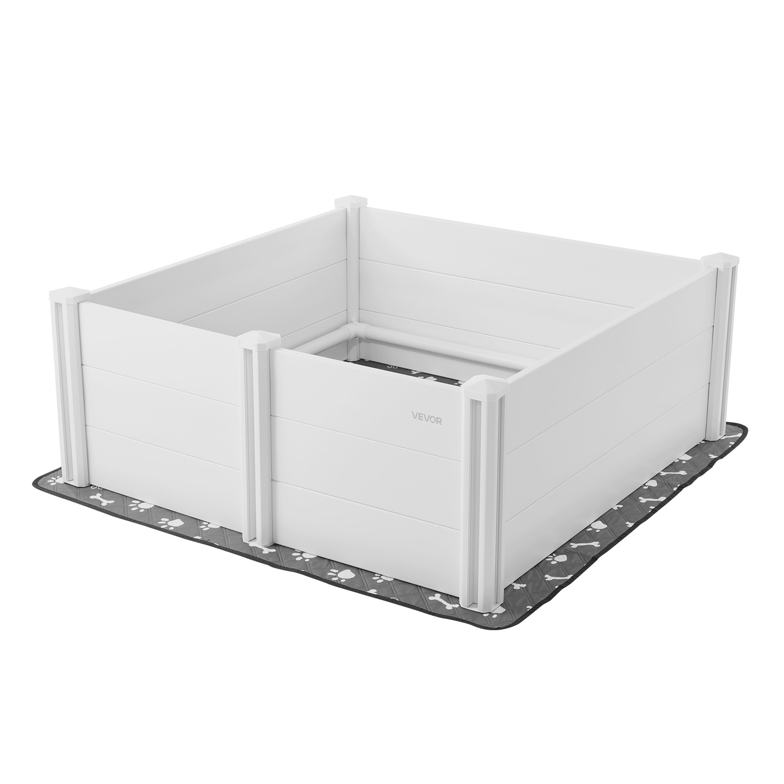 VEVOR Dog Whelping Box 48 x 48 x 18.1 in Height Adjustable Door for Large Dogs