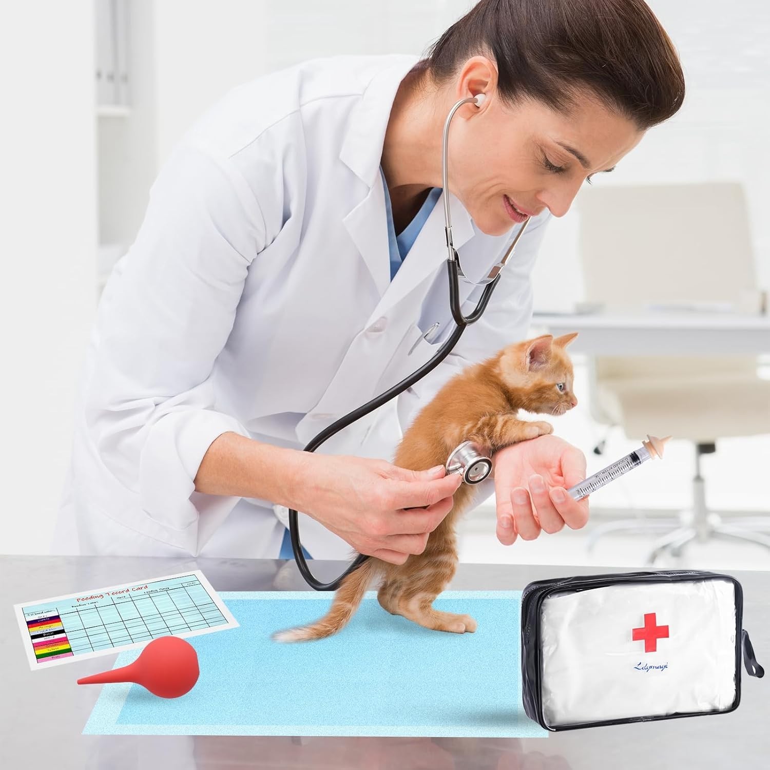 Puppy Kitten Whelping Kit,Birthing Supplies for Newborn Puppies and Kittens…