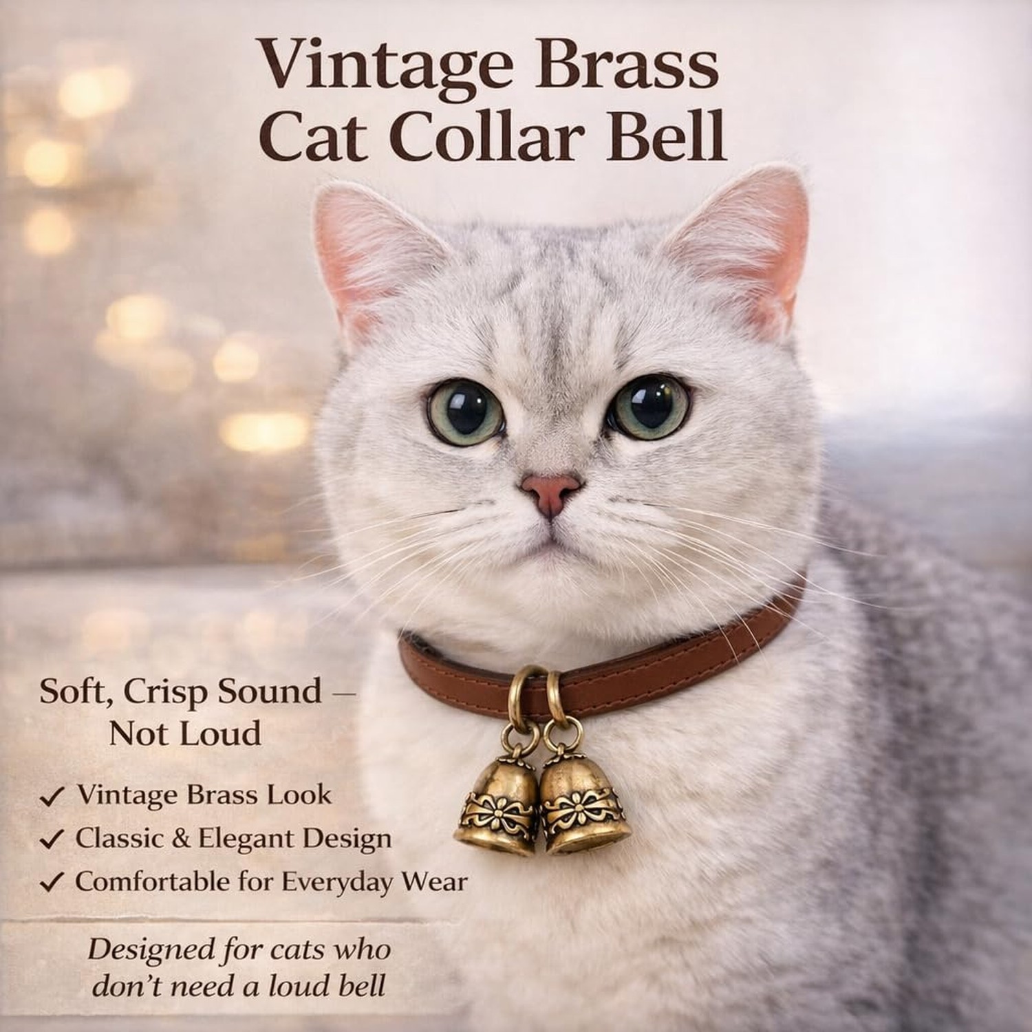kcrygogo Copper Collar Bell for Small Pet, 0.7 inch Bell for Cats and Dogs,No…