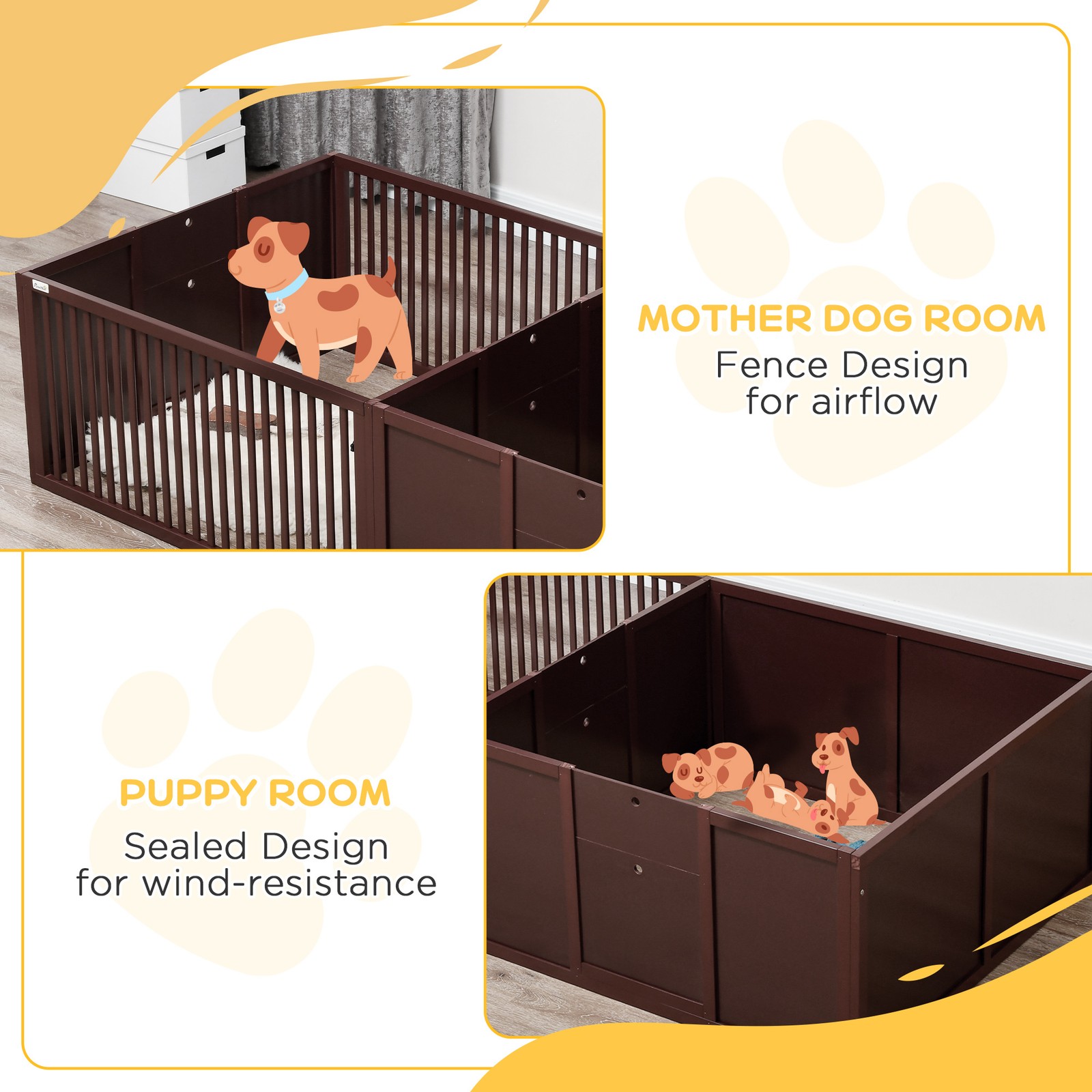 Whelping Box Dogs Newborn Puppy Supplies for Mama’s Comfort