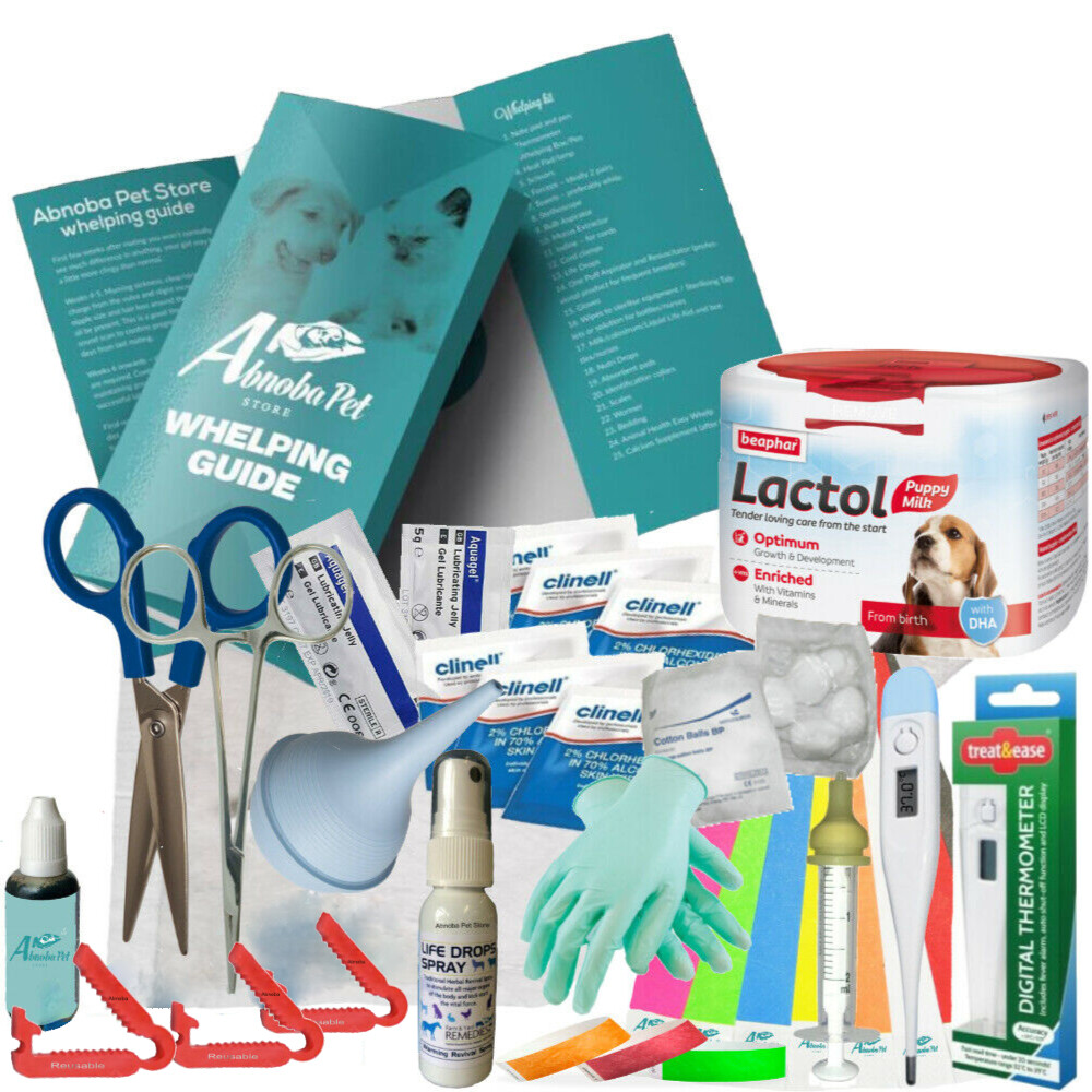 ALPHA DOG Puppy Life Saver Whelping Kit XS Clamps Milk & Nurser Lifedrops