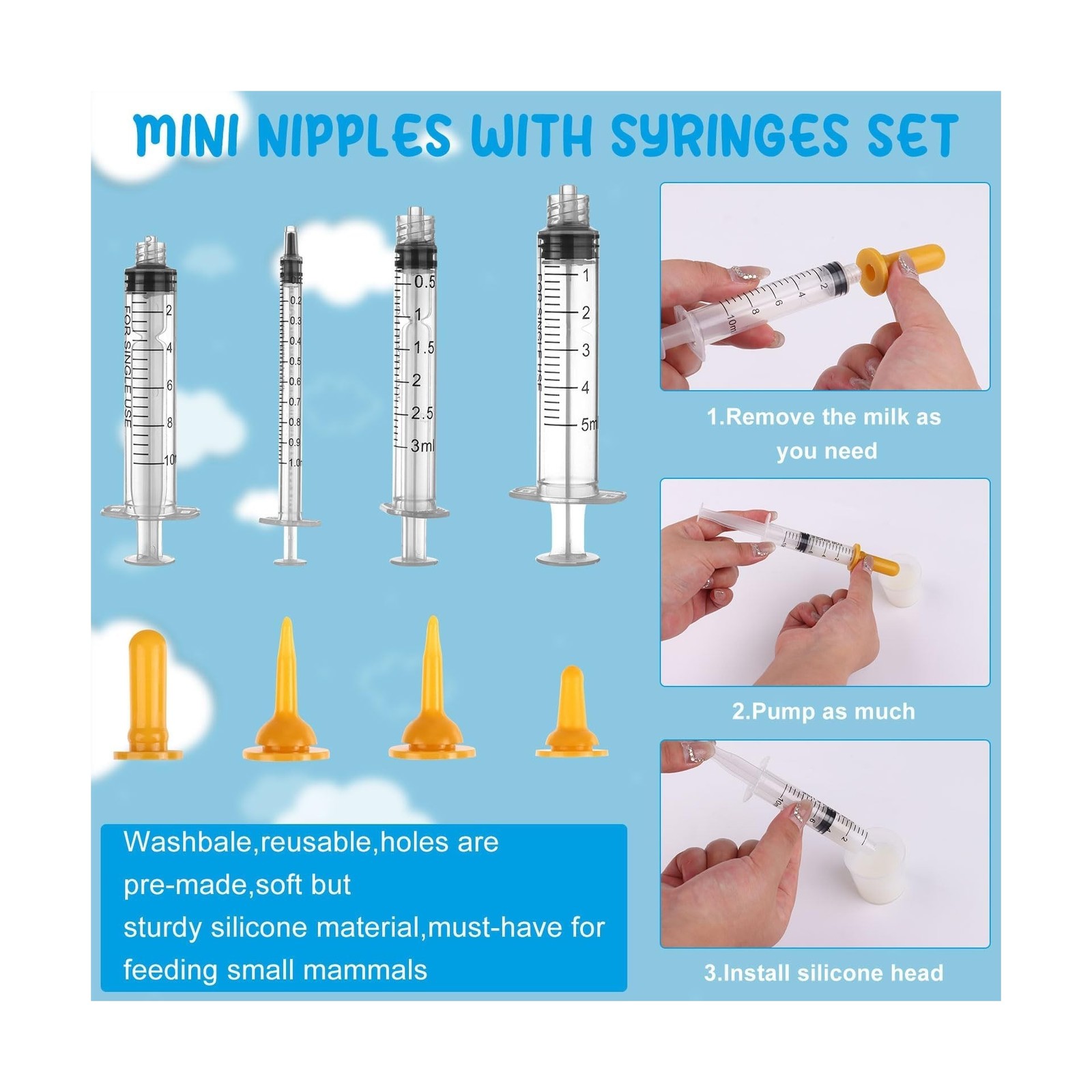 60Pcs Puppy Kitten Whelping Kit Birthing Supplies Newborn Whelp… FAST USA SHIP