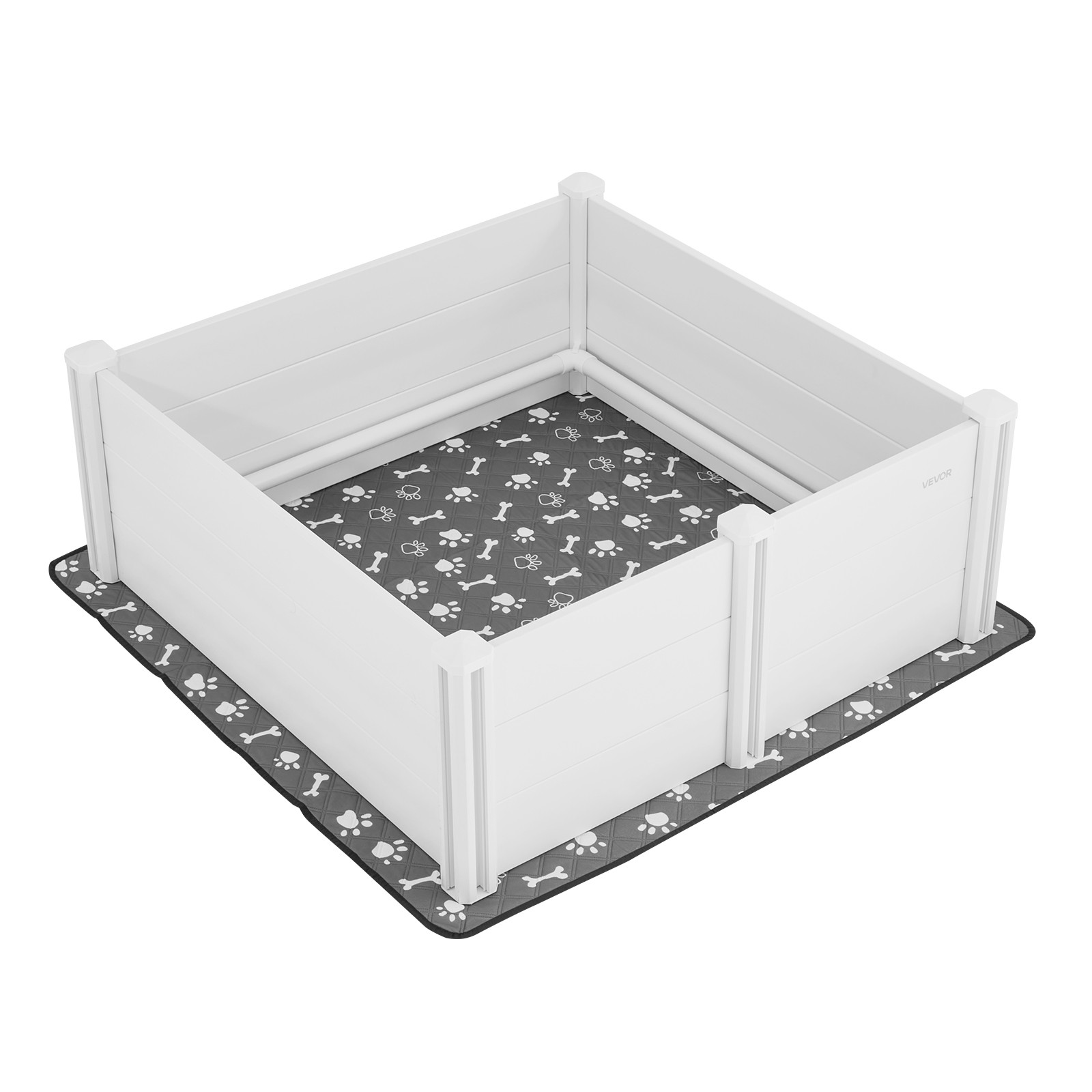VEVOR Dog Whelping Box 48 x 48 x 18.1 in Height Adjustable Door for Large Dogs