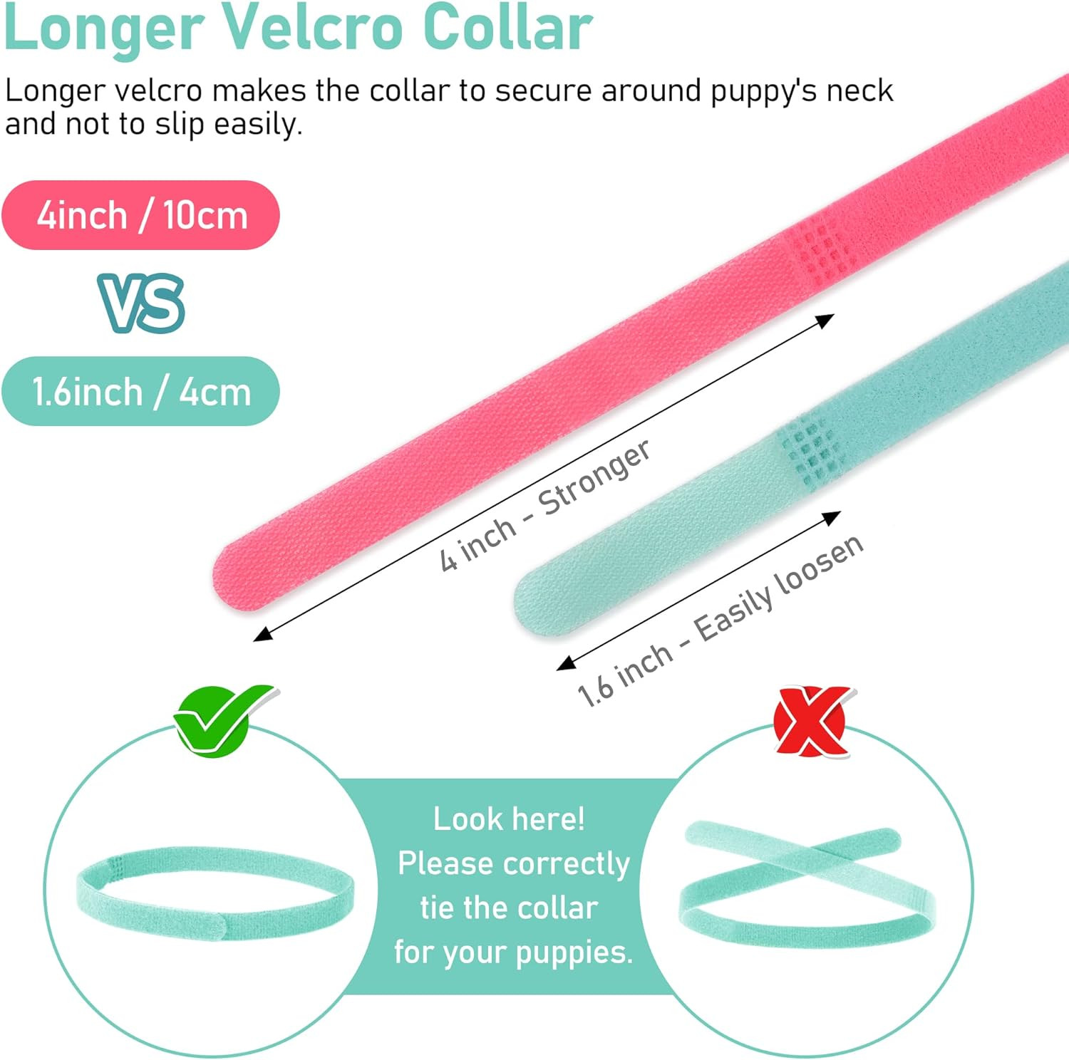 Newborn Puppy Collars, Record Keeping Charts, Super Soft Nylon Whelping Puppy Co
