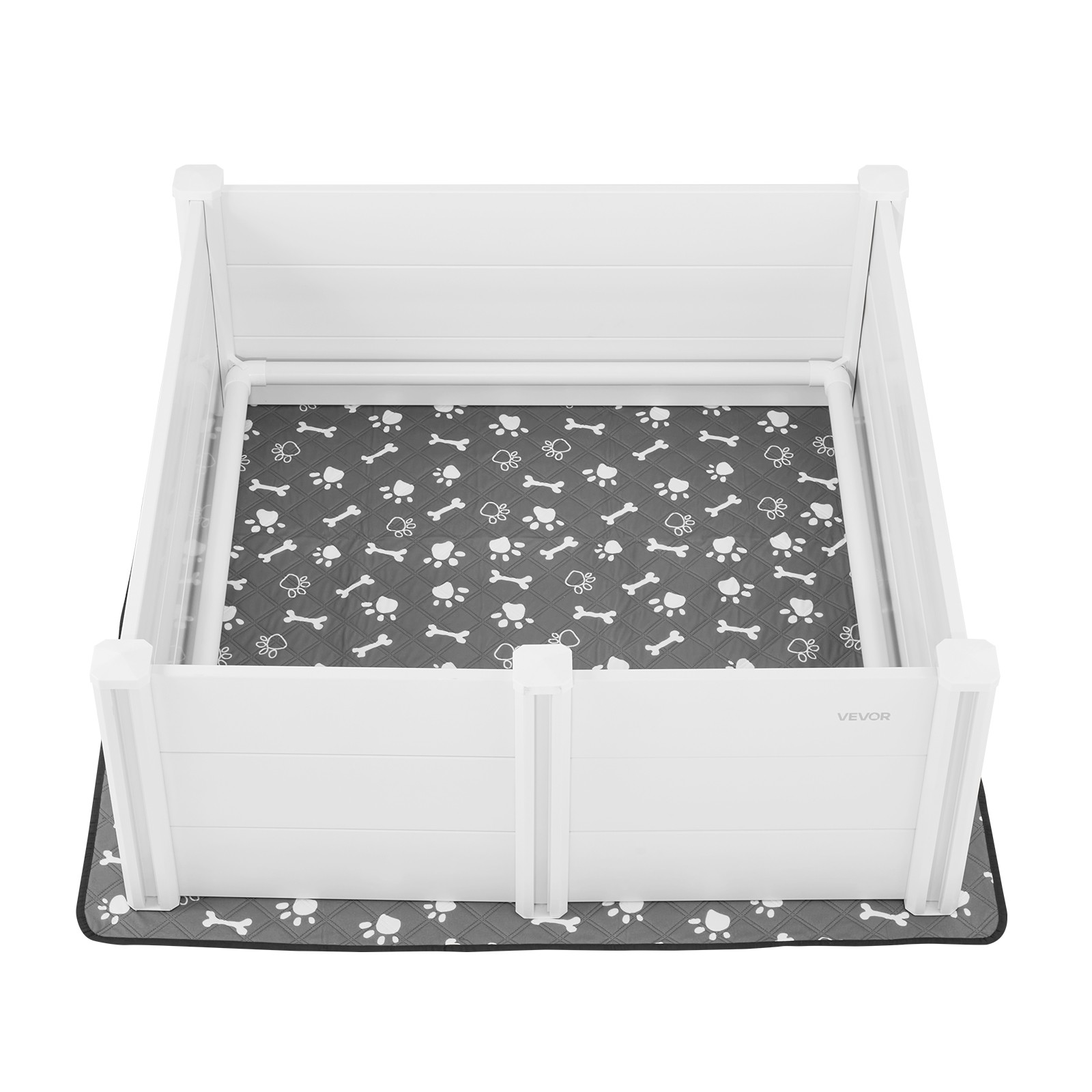 VEVOR Dog Whelping Box 48 x 48 x 18.1 in Height Adjustable Door for Large Dogs