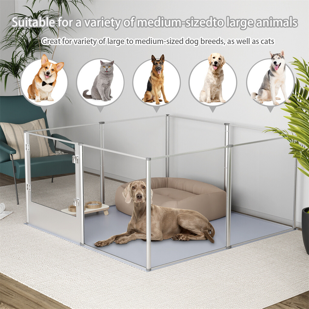 XXL Large Sleek Acrylic Dog Whelping Pen Box Safest Pet Enclosure Fertility Cage