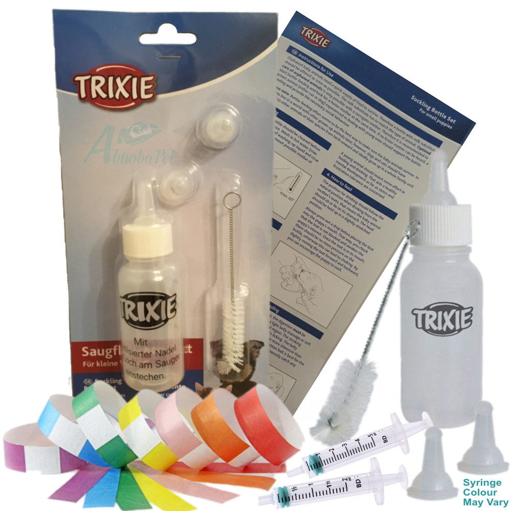 Puppy Kitten Bottle Whelping 14 ID Band 2 Feeding Syringes FREE Welping Kit Docs