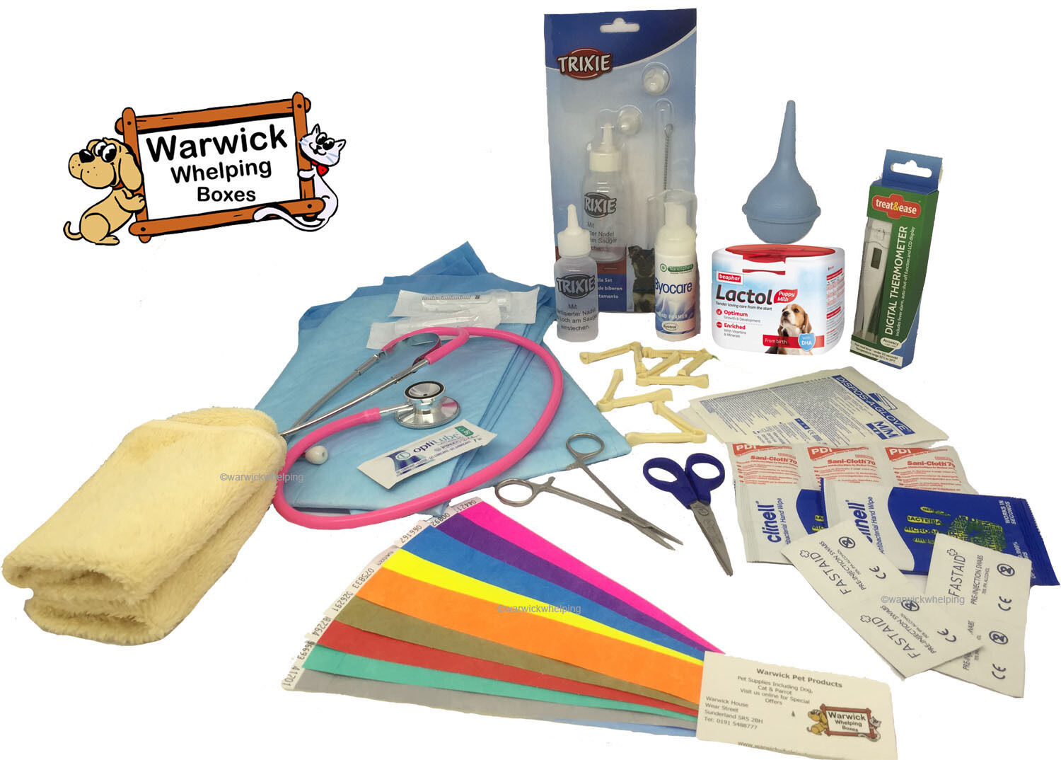 Deluxe Whelping Kit 250g Lactol Puppy Milk Dog Warwick Whelping Boxes