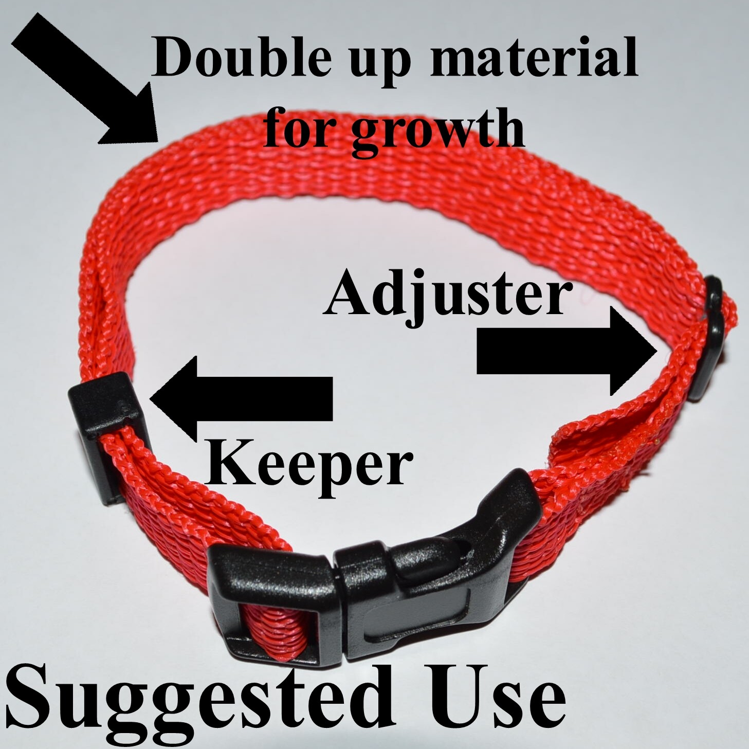 CollarSafe Light Nylon Puppy ID “SNAP” Buckle Collars Litter Bands Hand Made USA