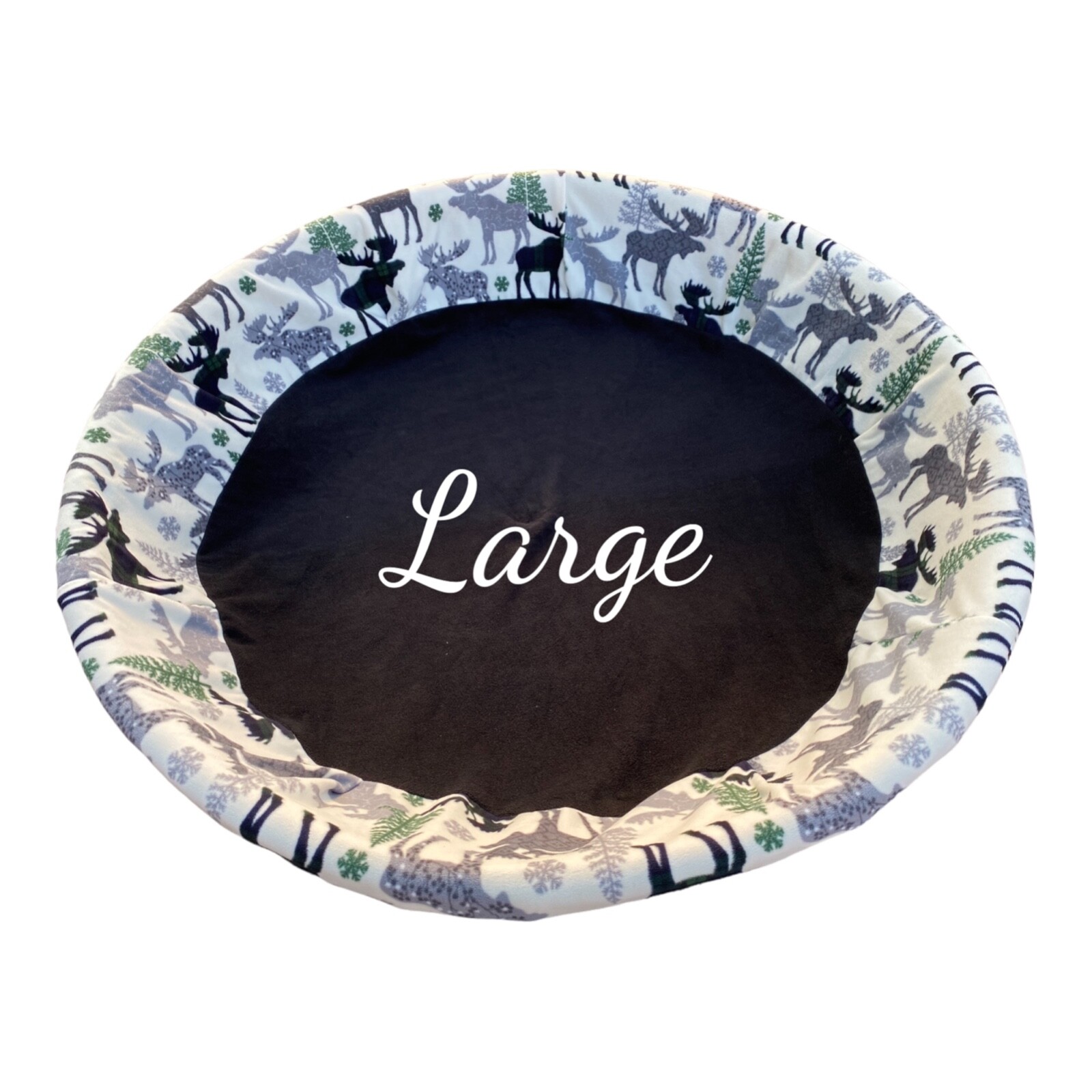 LARGE “Green Forest Moose” Handmade Fleece Whelping Kiddie Pool Liner for Puppy