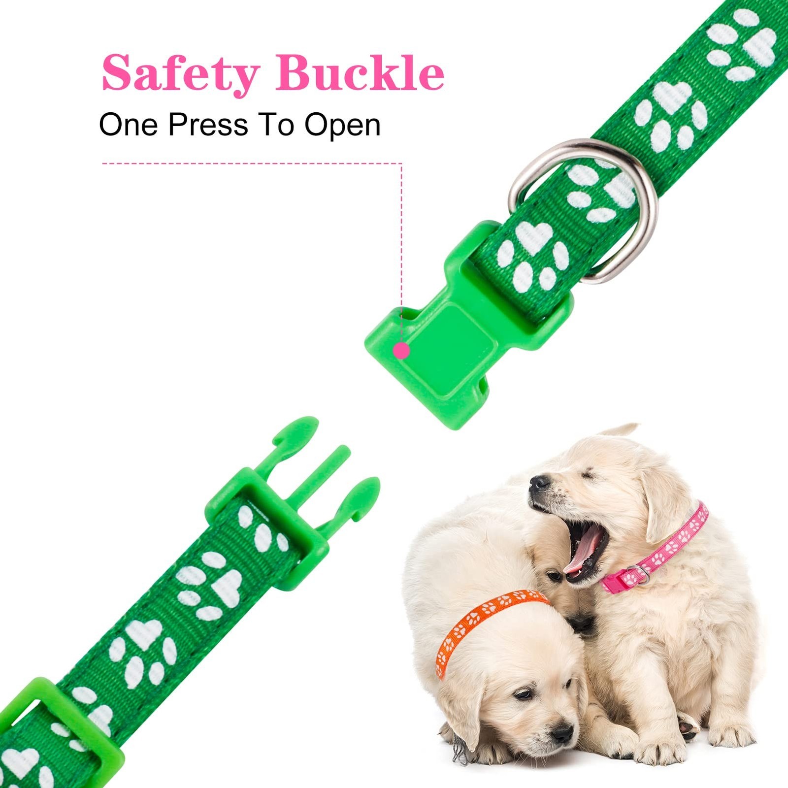 BOUMUSOE 18 Pcs Puppy Collars for Litter Adjustable Puppy Whelping Collars So…