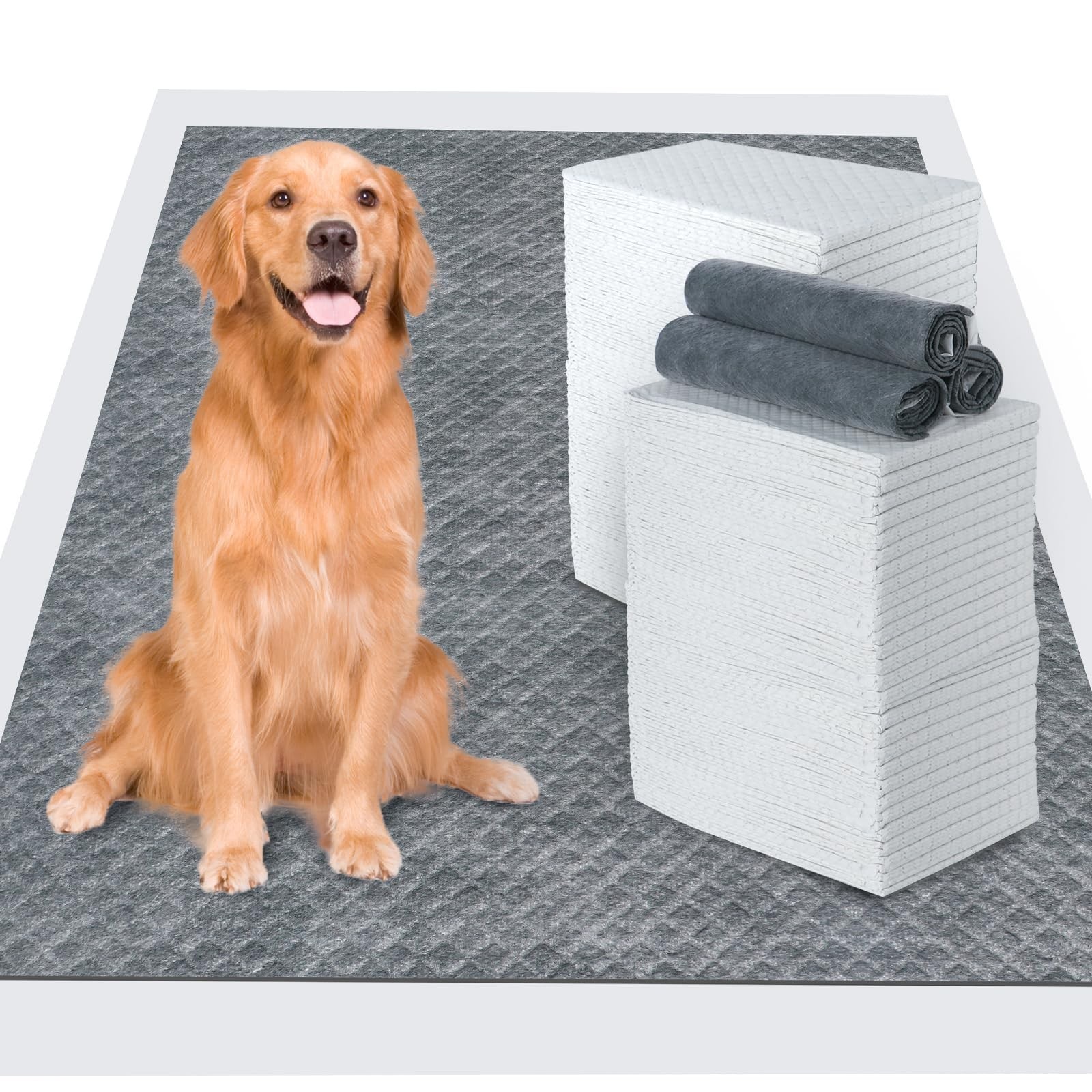 60pcs Charcoal Puppy Pads – Extra Large 24″ x 36″ Carbon Odor Control, 6-Laye…