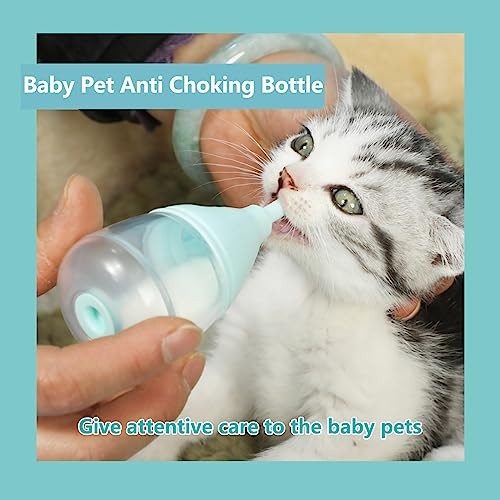 Kitten Bottles for Nursing,Puppy Bottles for Nursing 4 Count (Pack of 1) Blue