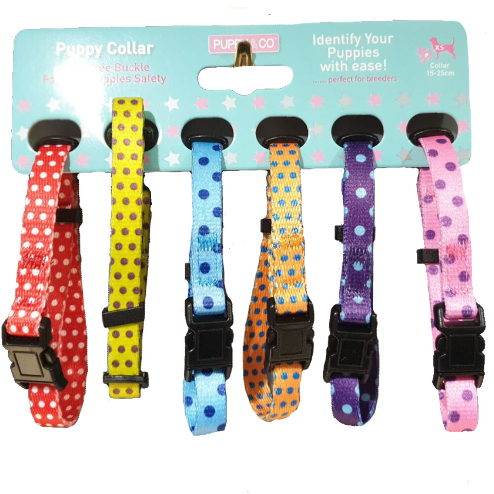 Hem & Boo Whelping Collars Identify Puppies With Ease Hearts Spots Stars 2 sizes