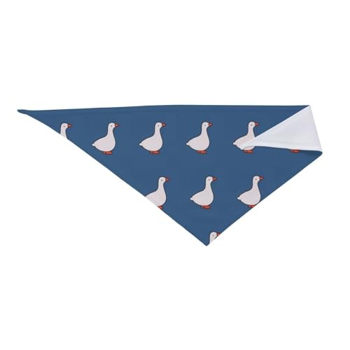 Silly Goose on the Loose Triangle Dog Bandana,Summer Bandana Funny Dark blue