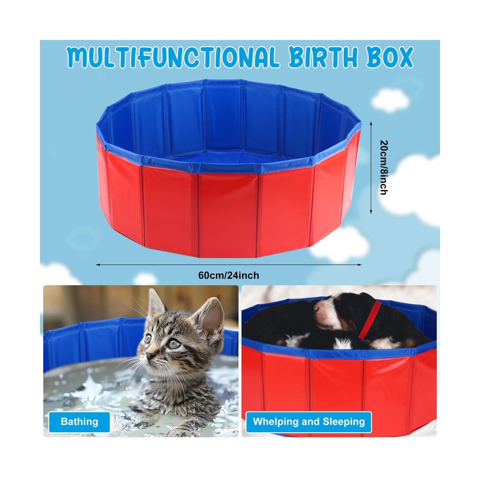 60Pcs Puppy Kitten Whelping Kit Birthing Supplies Newborn Whelp… FAST USA SHIP