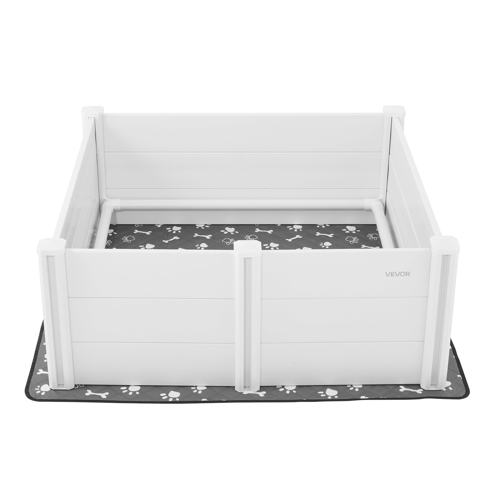 VEVOR Dog Whelping Box 48 x 48 x 18.1 in Height Adjustable Door for Large Dogs