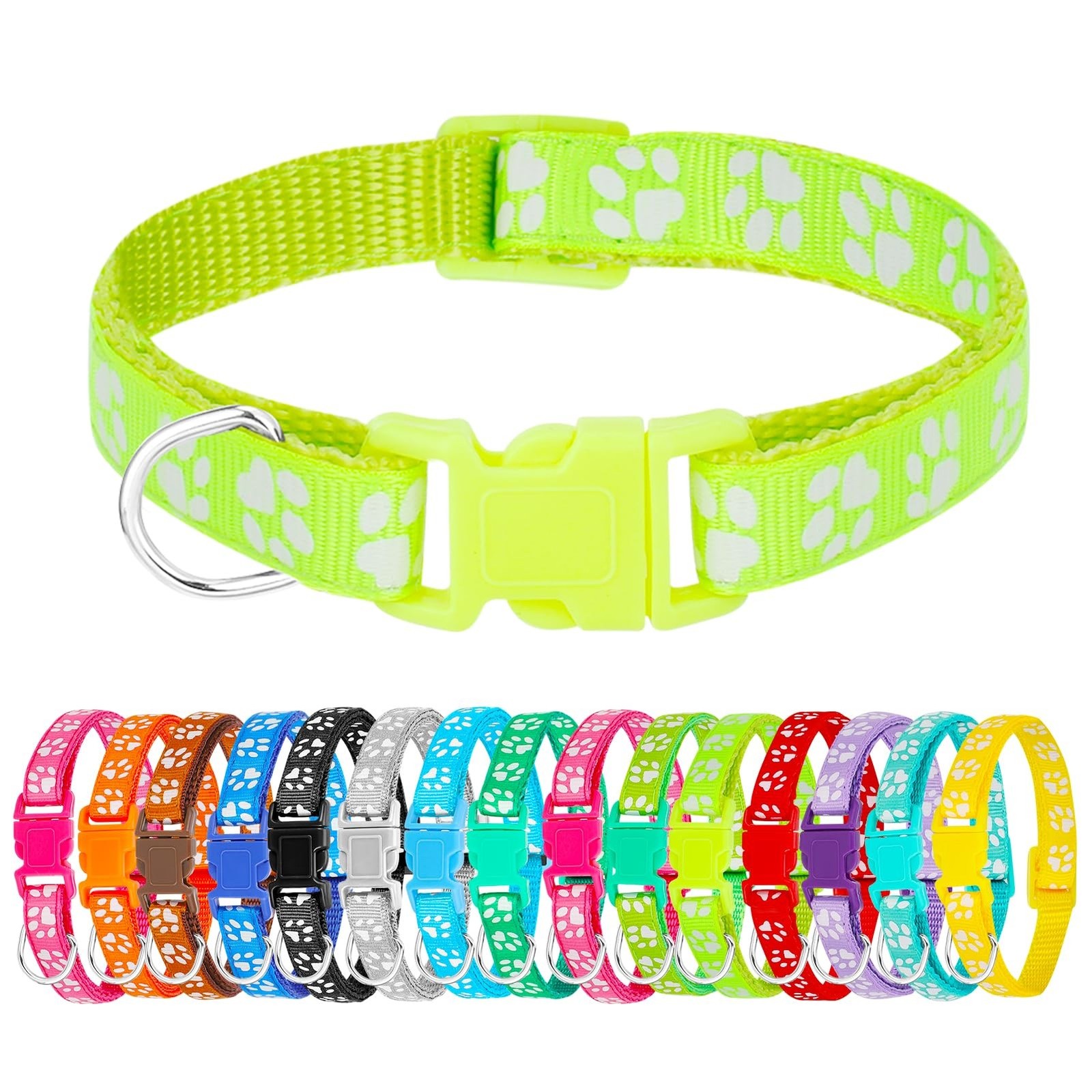 16 Pack Adjustable Puppy ID Collars – Soft Nylon Whelping Collars for Newborn…