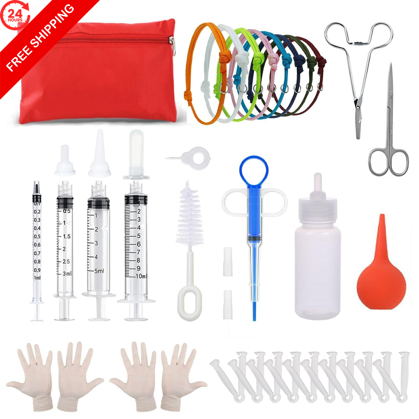 Puppy Kitten whelping supplies，JounLoin kit for Puppies Multicolor
