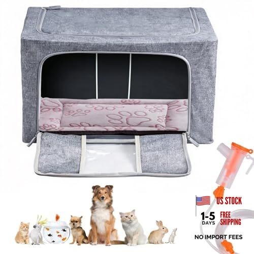 Puppy Incubator, Pet Atomization Oxygen Box, Incubator for Kitten and Puppies,